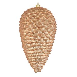10" Cafe Latte Matte Glitter Pine Cones 2 Per Box Tumblr