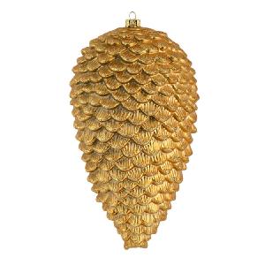 10" Copper Gold Matte Glitter Pine Cones 2 Per Box Discount Online Online