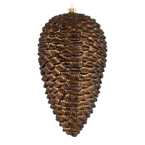 10" Chocolate Matte Glitter Pine Cones 2 Per Box Limited Edition Sale Online