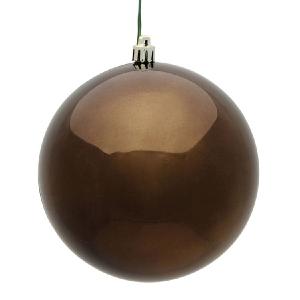 10" Chocolate Shiny Ball Ornament Sale Visit
