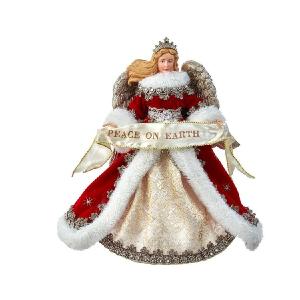 10" Fabriche Regal Red Angel Tree Top For Sale For Sale