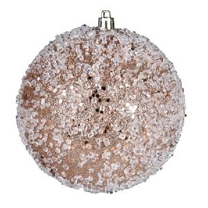 10" Cafe Latte Glitter Hail Ball Ornament Cheap Countdown Package