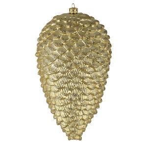 10" Champagne Matte Glitter Pine Cones 2 Per Box Pices Cheap Online