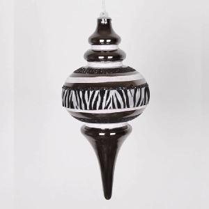 10" Black and White Striped Christmas Finial Ornament Pay With Visa Cheap Online