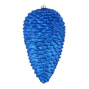 10" Blue Matte Glitter Pine Cones 2 Per Box Cheap With Paypal