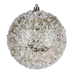 10" Champagne Glitter Hail Ball Ornament 100% Original Sale Online