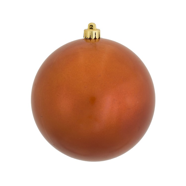 10" Burnished Orange Candy Ball Ornament Cheap Sale Pay With Visa
