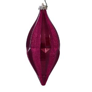10" Berry Red Candy Glitter Shuttle Ornaments 2 Per Bag Many Kinds Of Sale Online
