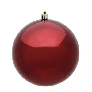 10" Burgundy Shiny Ball Ornament Discount 2025 New