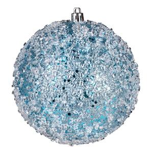 10" Baby Blue Glitter Hail Ball Ornament Free Shipping Genuine