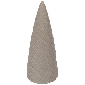 10" Beige Ceramic Cone Christmas Tree Tabletop Decoration Cheap Pice