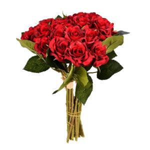 10" Artificial Red Rose Bundle 3-Pack Sast For Sale