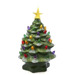 10" Battery-Operated Green LED Tree Table-Piece Shop Offer
