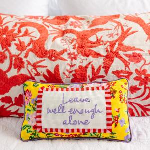 Well Enough Needlepoint Pillow Buy Cheap With Credit Card