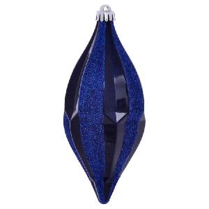 10" Midnight Blue Candy Glitter Shuttle Ornaments 2 Per Bag Official For Sale