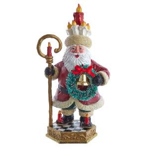 10" Jolly Jingles Santa Figurine with Candle Accents Cheap Sale Brand New Unisex
