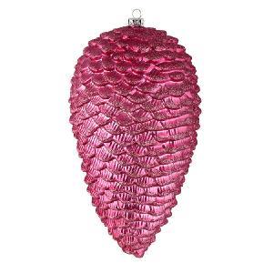 10" Mauve Matte Glitter Pine Cones 2 Per Box Discount For Cheap