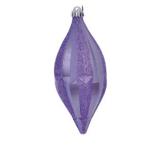 10" Lilac Candy Glitter Shuttle Ornaments 2 Per Bag Discount