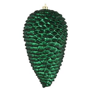 10" Midnight Green Matte Glitter Pine Cones 2 Per Box Free Shipping Clearance