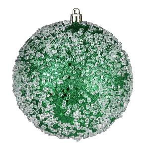 10" Green Glitter Hail Ball Ornament Cheap Sale Footlocker Pictures