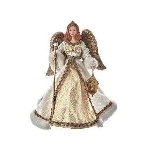 10" Gold and White Jeweled Angel Tree Topper Reliable Cheap Online