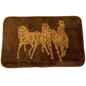 3-Horse Chocolate Kitchen/Bath Accent Rug Get Authentic Cheap Online
