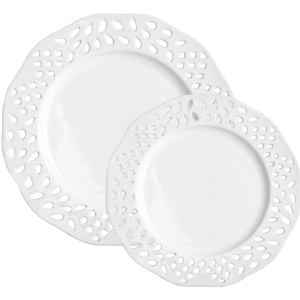 White Pierced Dinnerware Cheap Sale Fashionable