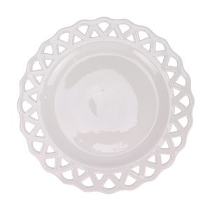 White Pierced Scalloped Charger Cheap New Arrival