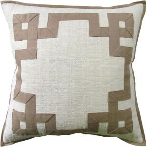 Vita Fretwork Taupe Pillow For Sale Online