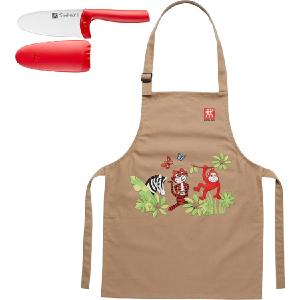 Twinny Kids Chef's Knife and Apron Two-Piece Set - Red Free Shipping For Cheap