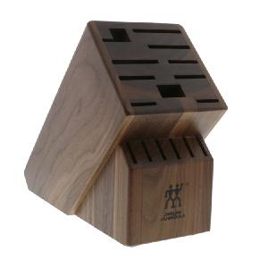 Twin Dark Walnut 16-Slot Knife Block Outlet Recommend