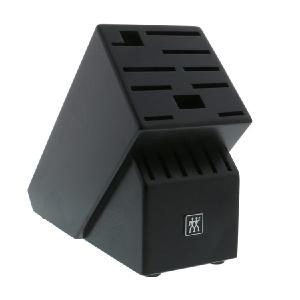 Twin Black Rubberwood 16-Slot Knife Block Discount Inexpensive