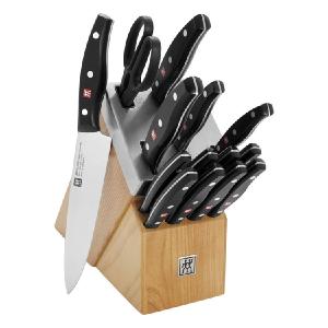 Twin Signature 15-Piece Self-Sharpening Knife Block Set - Natural Manchester Cheap Pice