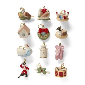 Twelve Days of Christmas Twelve-Piece Ornament Set Cheap Sale New Arrival