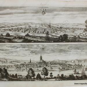 1707 - Lindesberg / Nora - Sweden - Antique Print Clearance Fashionable