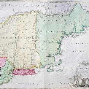 1720 - Nova Anglia  - Antique Map Sale Purchase