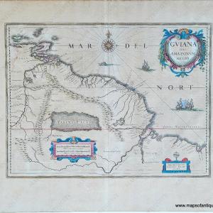 1640 - Guiana siue Amazonum Regio - Antique Map Classic