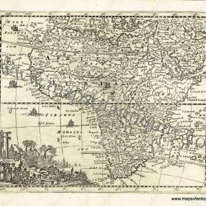 1725 - Africae - Antique Map Very Cheap Sale Online