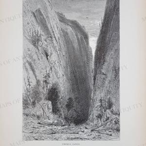 1872 - Umpqua Canyon - Antique Print Visa Payment Cheap Pice