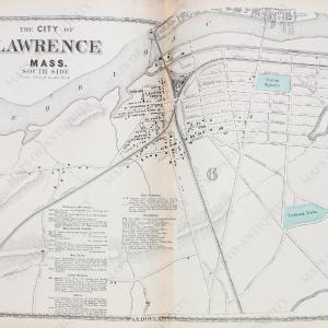 1872 - The City of Lawrence, Massachusetts, South Side - Antique Map Cheap Pick A Best
