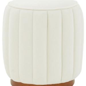 Sherrie Round Channel Tufted Ottoman | Safavieh Couture - SFV4834 Sale 100% Guaranteed