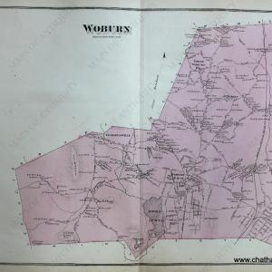 1875 - Woburn (Town) (MA) - Antique Map Largest Supplier Cheap Pice