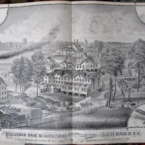 1876 - Collignon Brothers Manufactories, Patent Folding Chairs (NJ) - Antique Print Cheap Real Eastbay