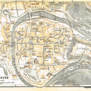 1909 - Besancon, France - Antique Map Cheap Sale Websites