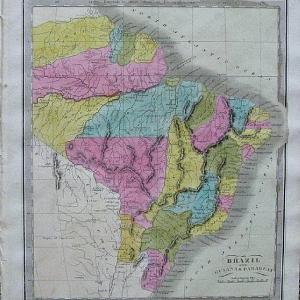 1842 - Brazil with Guiana & Paraguay - Antique Map Countdown Package Cheap Online
