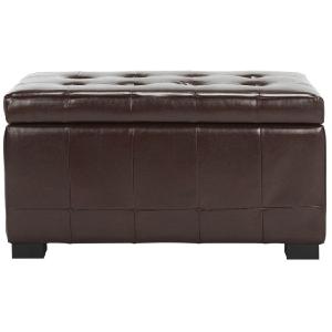 Small Manhattan Storage Bench - Cordovan/Black Sale High Quality