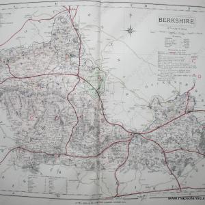 1884 - Berkshire, England - Antique Map With Paypal Low Pice