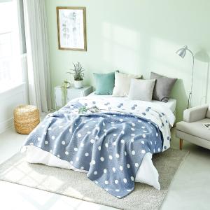 Triple Layer Modal Blanket in Blue & Polka Dot Outlet Store Cheap Online