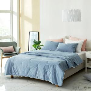 [7th Restock] High-Dense Cotton Comforter Set in Sky Blue Pictures For Sale