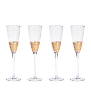 Vitorrio Gold Champagne Flutes Set of 4 Cheap Cheap Online